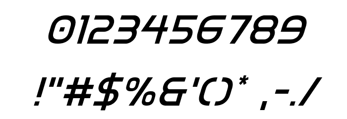 Inter-Bureau Super-Italic Font OTHER CHARS