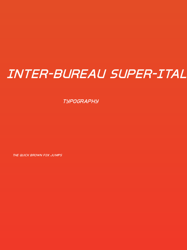 Inter-Bureau Super-Italic Poster