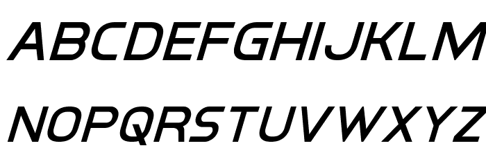 Inter-Bureau Super-Italic Font LOWERCASE