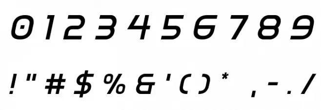 Inter-Bureau Title Italic Font OTHER CHARS