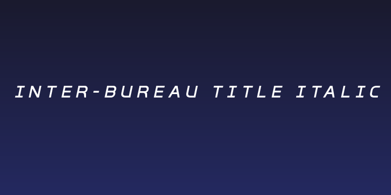 Inter-Bureau Title Italic Social Header