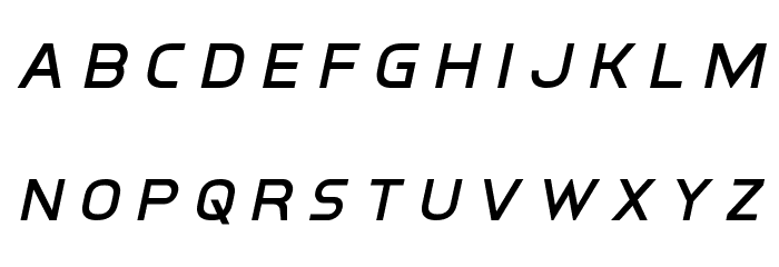 Inter-Bureau Title Italic Font LOWERCASE