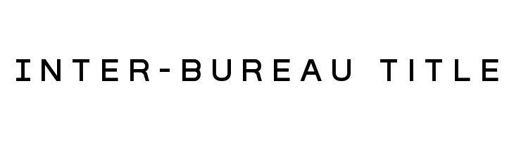 Inter-Bureau Title फ़ॉन्ट
