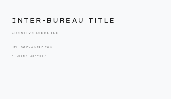 Inter-Bureau Title Business Card