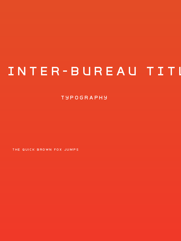 Inter-Bureau Title Poster