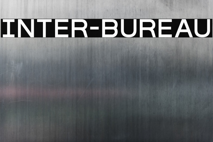 Inter-Bureau Font examples
