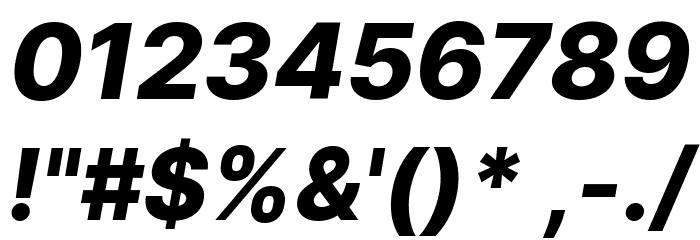 Inter Extra Bold Italic Font OTHER CHARS