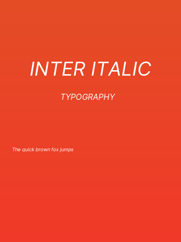 Inter Italic Poster