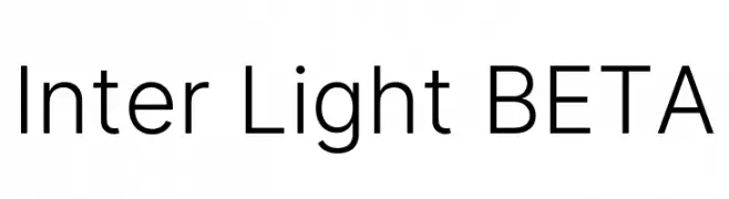 Inter Light BETA  Frei Schriftart Herunterladen