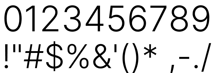 Inter Light BETA Font OTHER CHARS