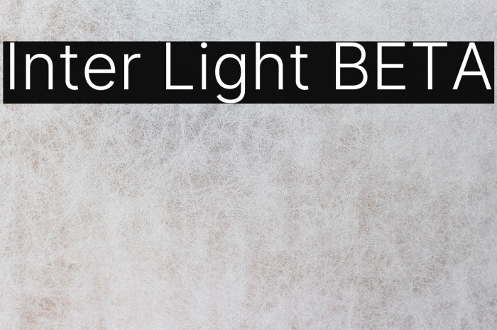 Inter Light BETA Font examples