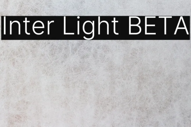 Inter Light BETA Example 2
