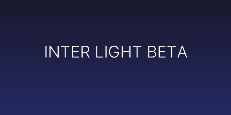 Inter Light BETA Social Header