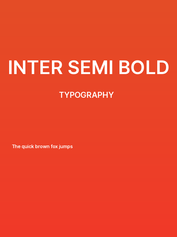 Inter Semi Bold Poster