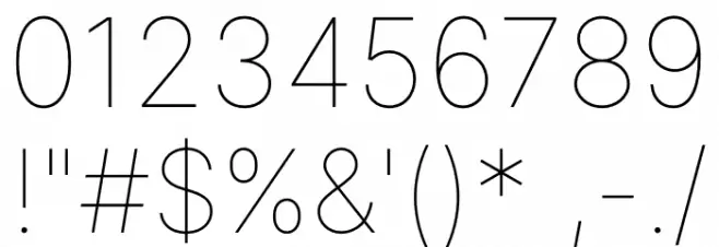 Inter Thin BETA Font OTHER CHARS