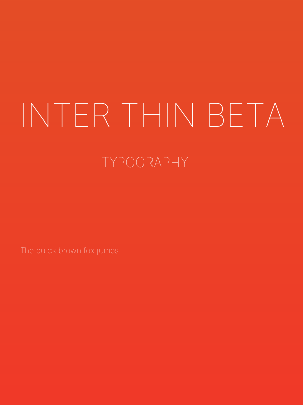 Inter Thin BETA Poster