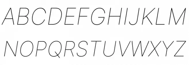 Inter Thin Italic BETA Fonte MAIÚSCULAS