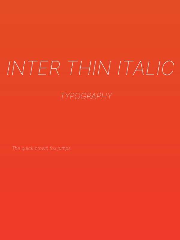 Inter Thin Italic BETA Poster