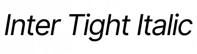 Inter Tight Italic Caratteri