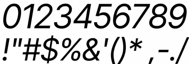 Inter Tight Italic Caratteri ALTRI CARATTERI