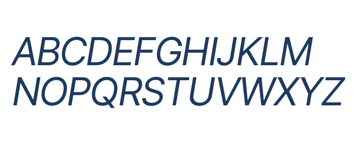 Inter Tight Italic Uppercase