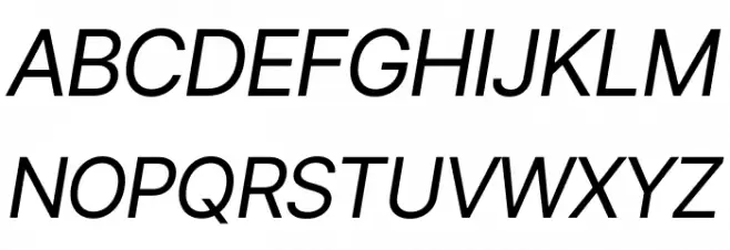 Inter Tight Italic Caratteri MAIUSCOLE