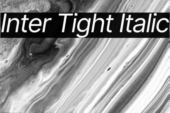 Inter Tight Italic Font examples