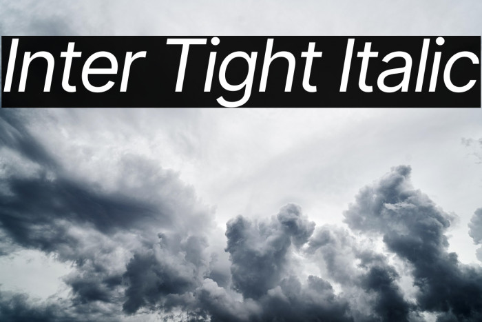 Inter Tight Italic Caratteri examples