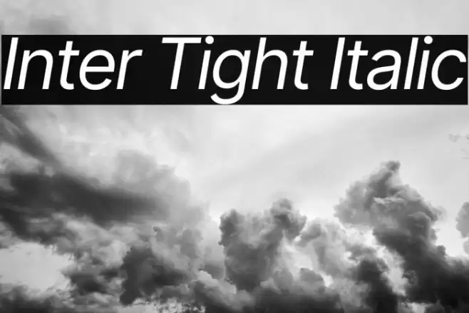 Inter Tight Italic Font examples