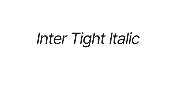 Inter Tight Italic Logo