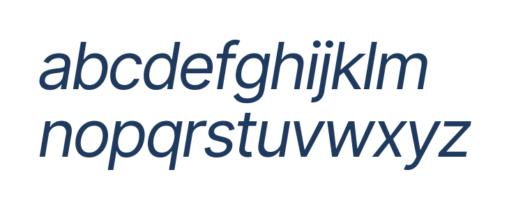 Inter Tight Italic Lowercase
