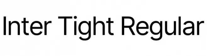 Inter Tight Regular Caratteri