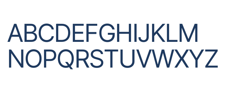 Inter Tight Regular Uppercase