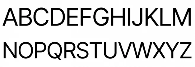 Inter Tight Regular Caratteri MAIUSCOLE