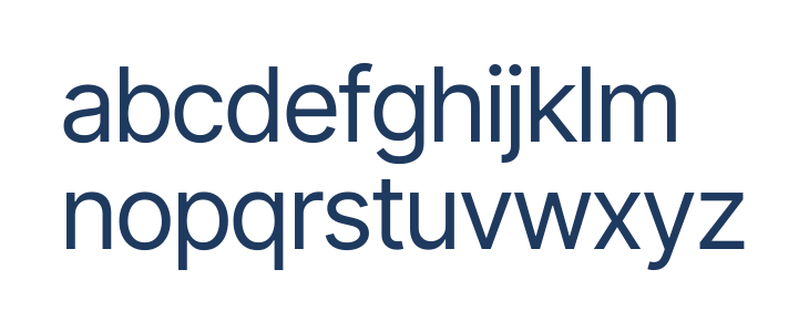 Inter Tight Regular Lowercase