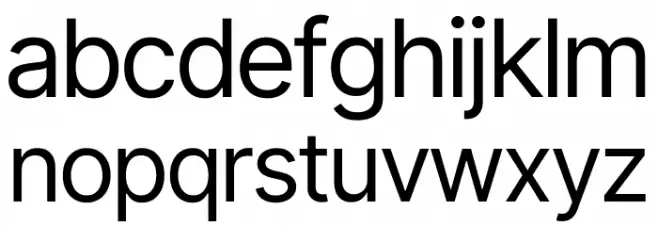 Inter Tight Regular Caratteri MINUSCOLO