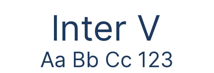 Inter V Font Preview