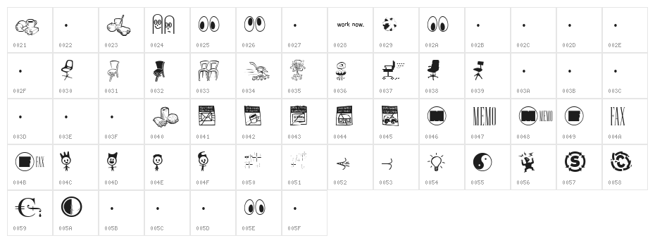 InterOffice-One Character Map
