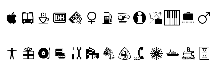 InterSymb Schriftart Kleinbuchstaben