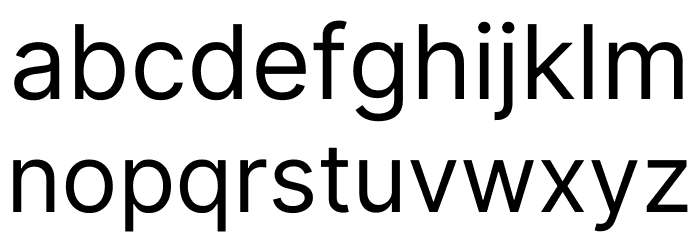 Inter Font LOWERCASE