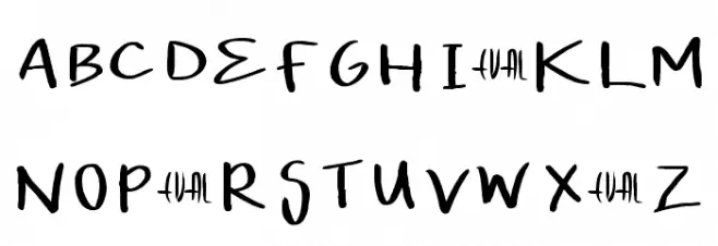 InterceptMeEVAL Font Alte caractere