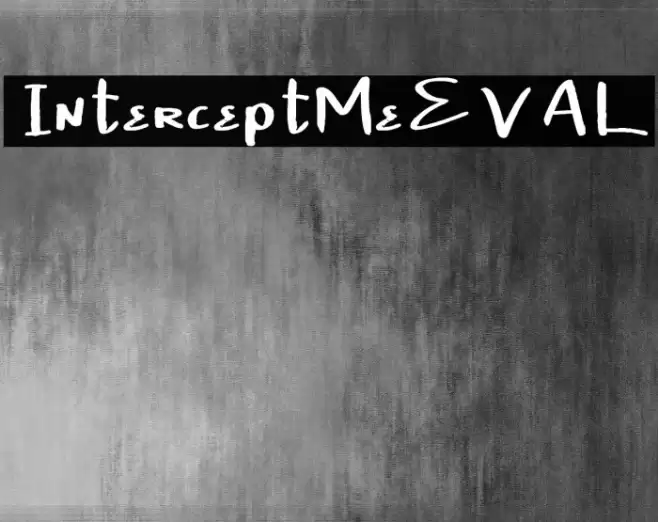 InterceptMeEVAL Font examples