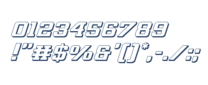 Interceptor 3D Italic Other Characters