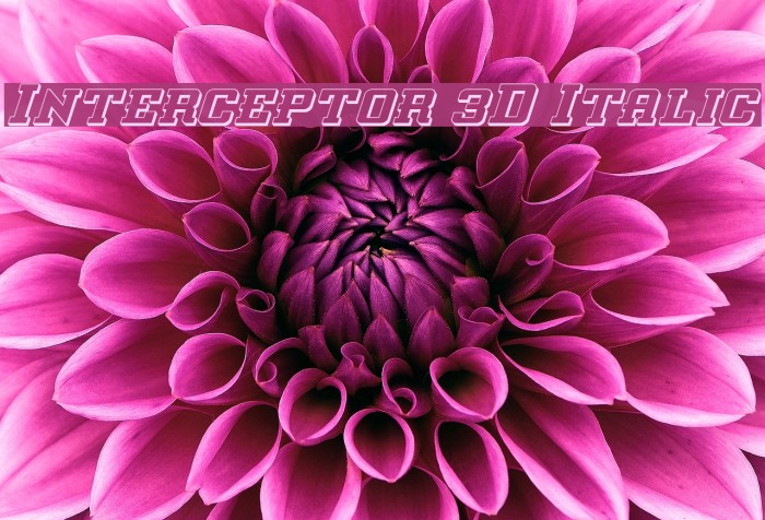 Interceptor 3D Italic Example 2