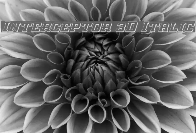 Interceptor 3D Italic Font examples