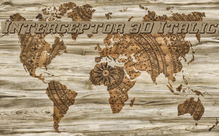 Interceptor 3D Italic Example 3