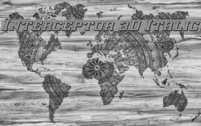 Interceptor 3D Italic Font examples