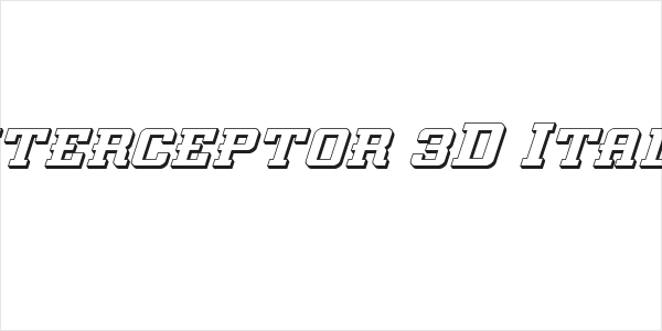 Interceptor 3D Italic Logo