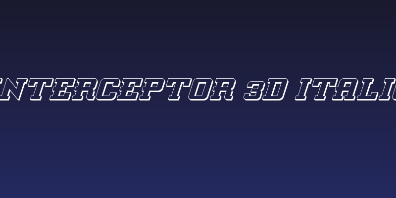 Interceptor 3D Italic Social Header