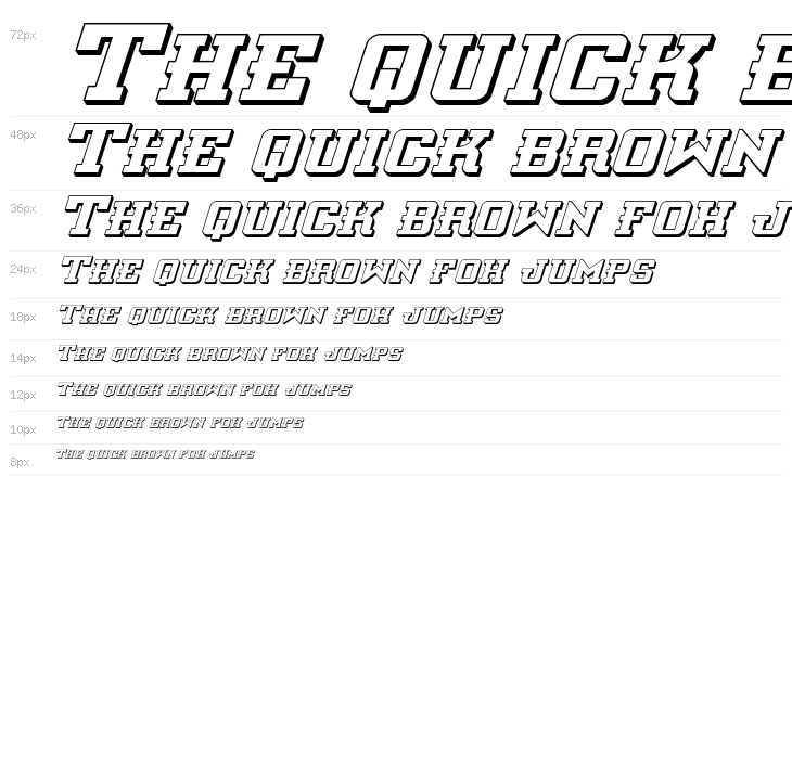 Interceptor 3D Italic Waterfall